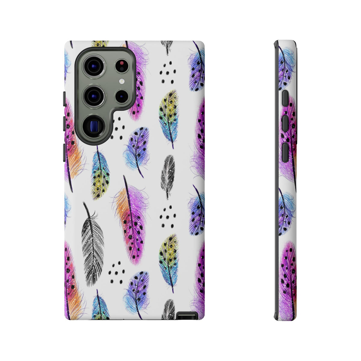 Feather Pattern Phone Case – Elegant & Durable Protection for Your Phone