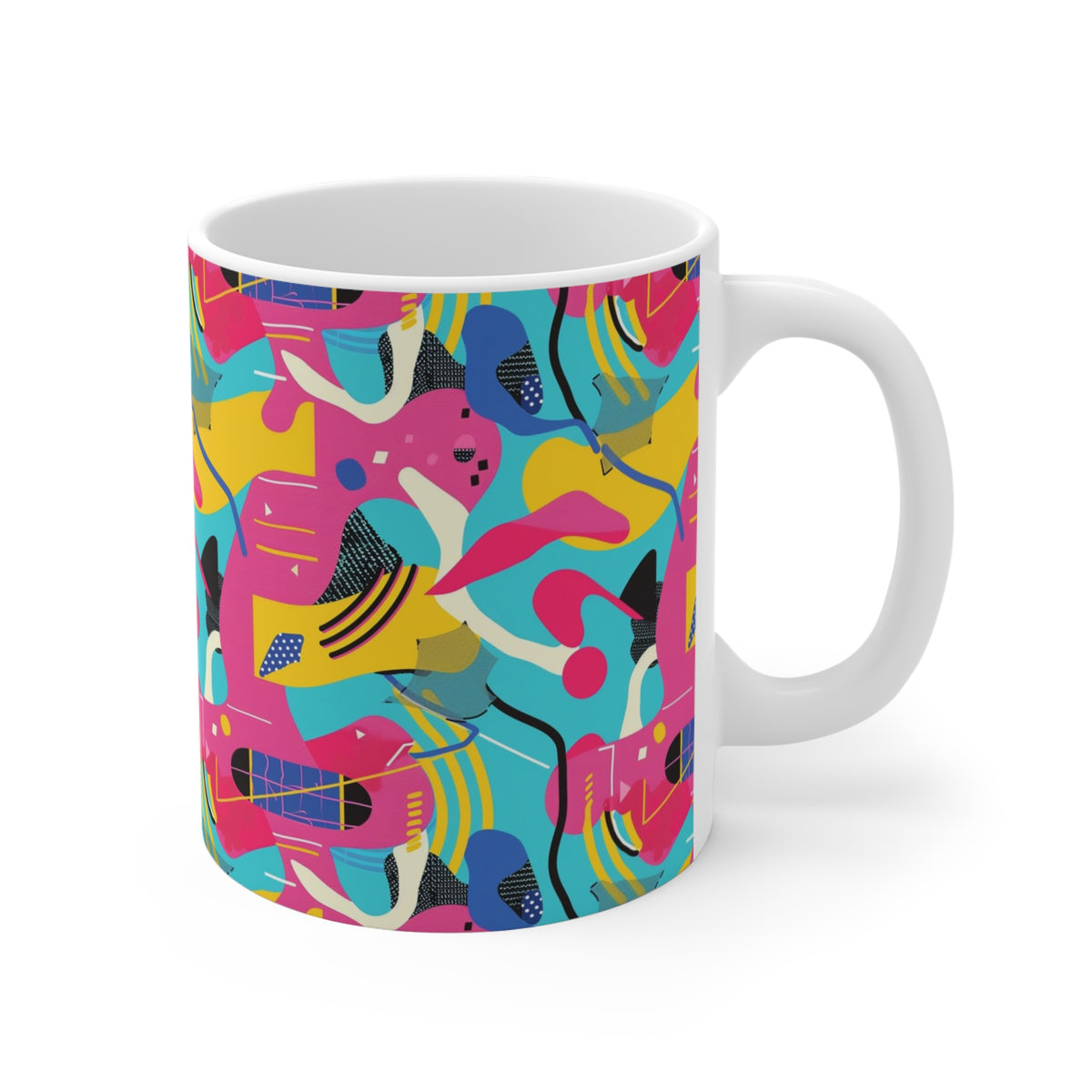 90s Retro Coffee Mug - Full Wrap Design 552