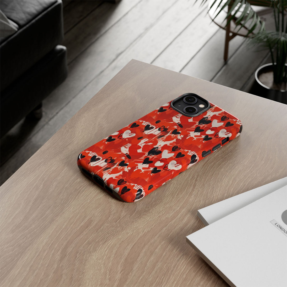 Heart Pattern Phone Case – Stylish & Loving Design for Your Device 355