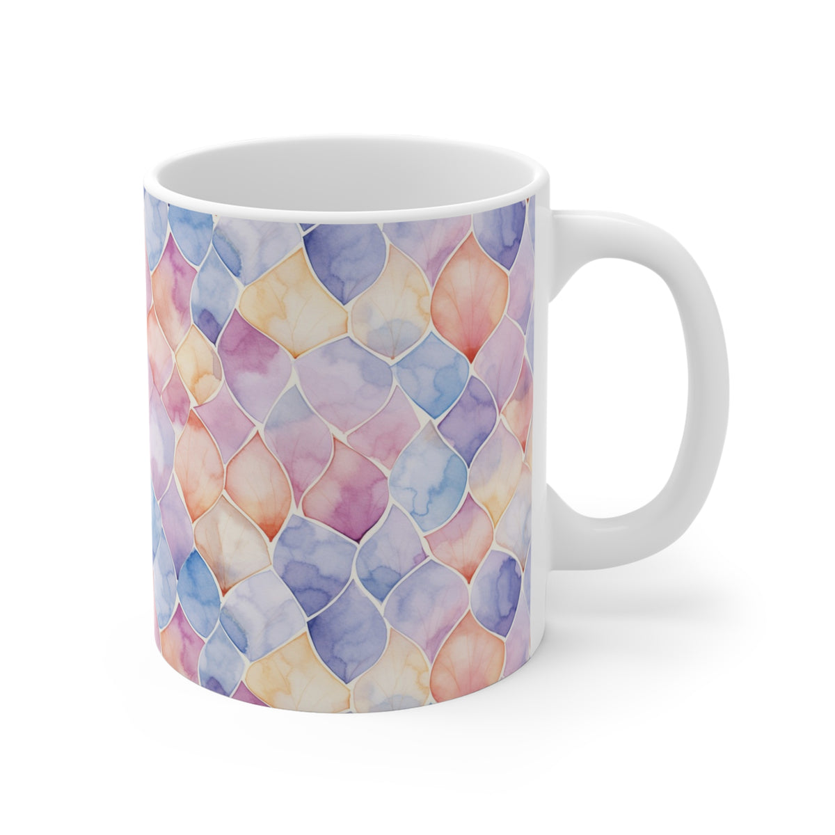 Various Watercolor Design All Over Coffee Mug – Unique Artistic Ceramic Coffee Cup 333