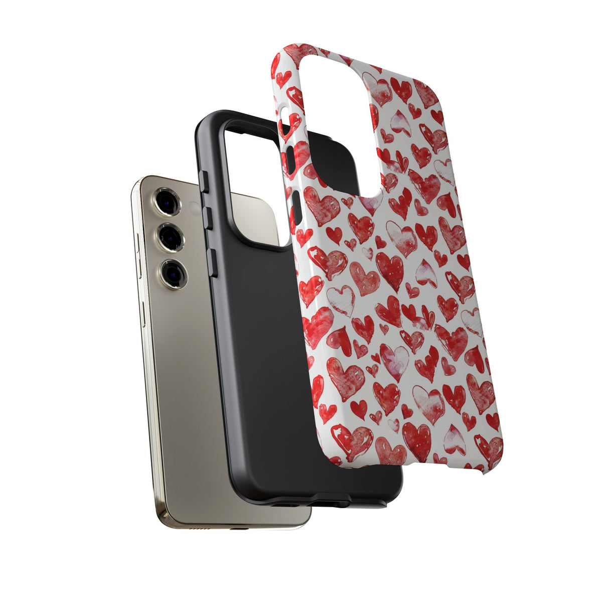 Heart Pattern Phone Case – Stylish & Loving Design for Your Device 813