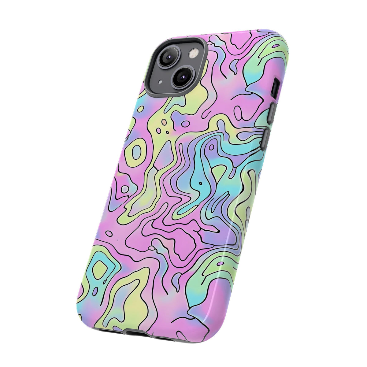 Abstract Pastel Waves and Wavy Lines Phone Case – Elegant and Modern Phone Cover 2