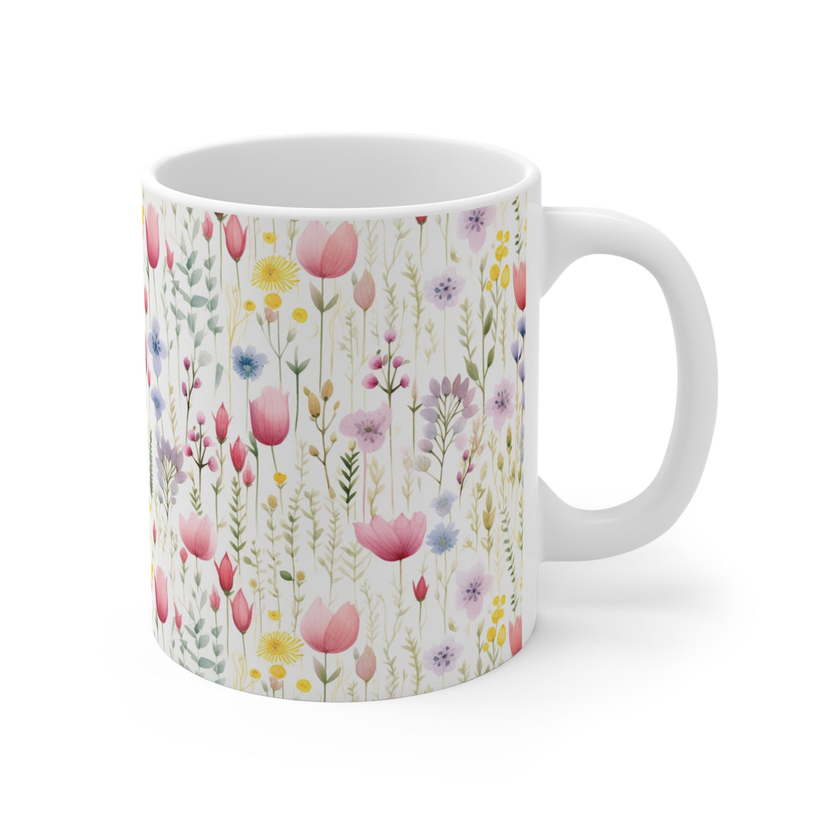 Various Watercolor Design All Over Coffee Mug – Unique Artistic Ceramic Coffee Cup 1055