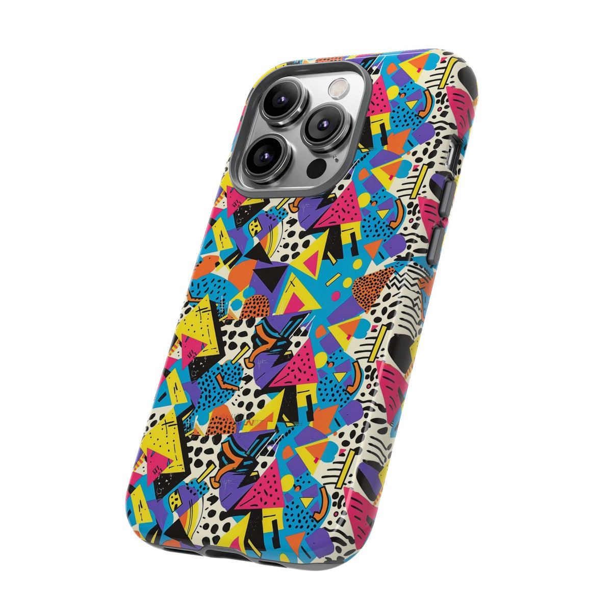 90s Themed Seamless Pattern Phone Case – Embrace Retro Style and Protection 231