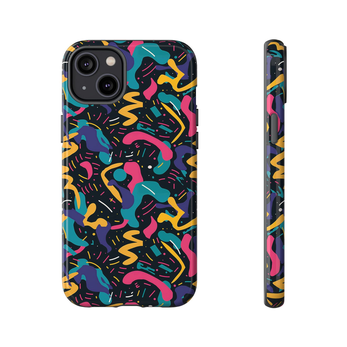 90s Themed Seamless Pattern Phone Case – Embrace Retro Style and Protection 235