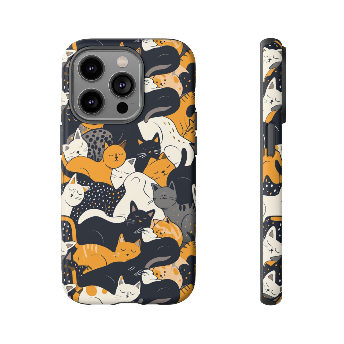 Seamless Cat Pattern Design Phone Case – Playful and Stylish Cat-Themed Phone Cover 2