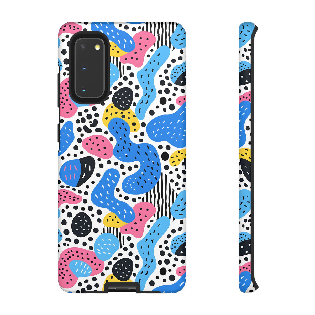 Abstract Baby Blue Memphis Design Phone Case – Sleek and Contemporary Artistry 2