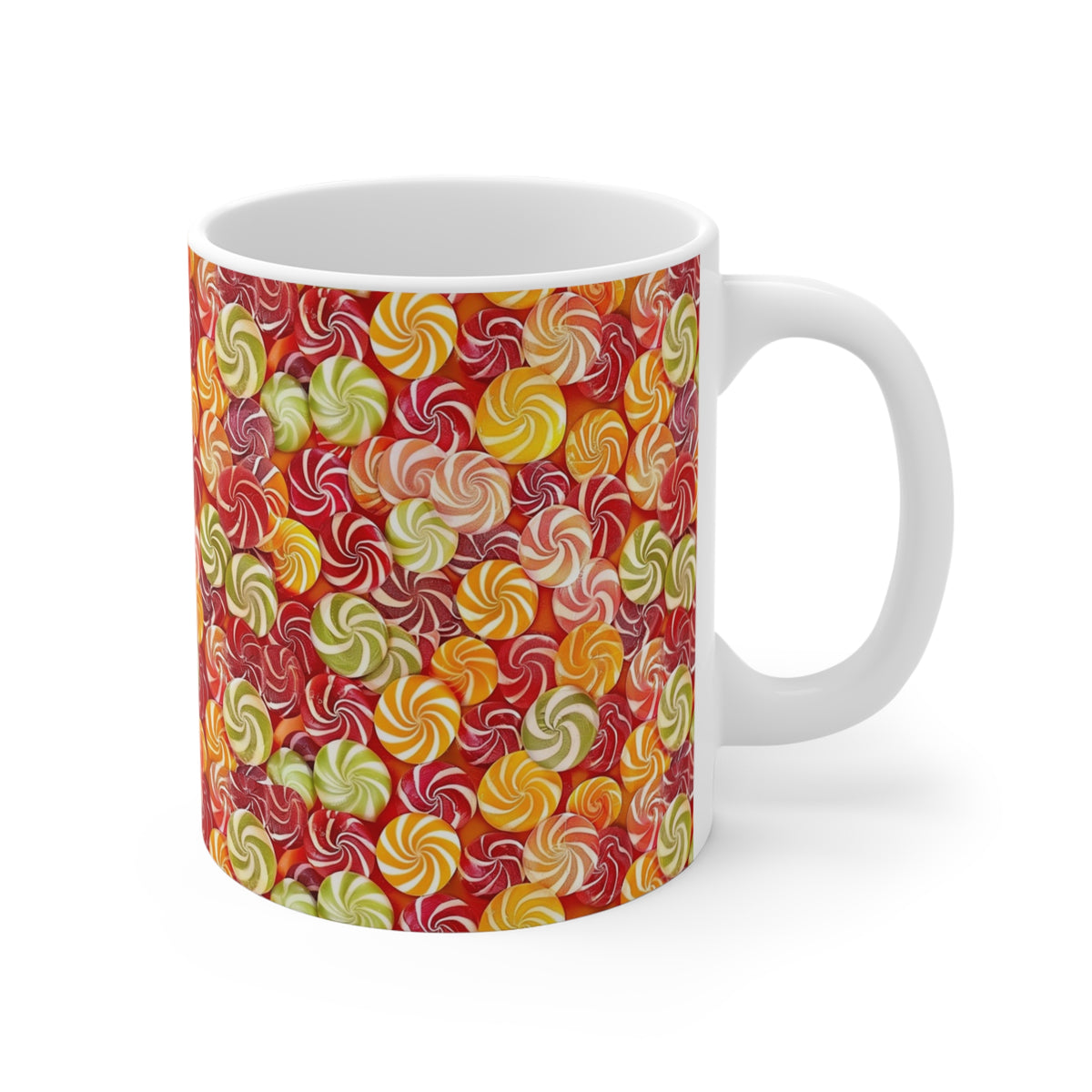 Colorful All-Over Candy Theme Coffee Mug Fun Ceramic Drinkware 179