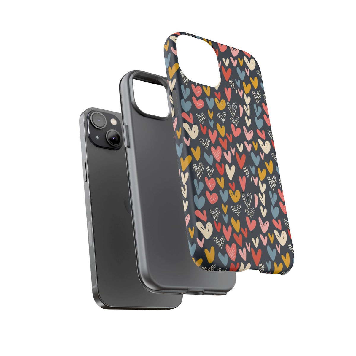 Heart Pattern Phone Case – Stylish & Loving Design for Your Device 816