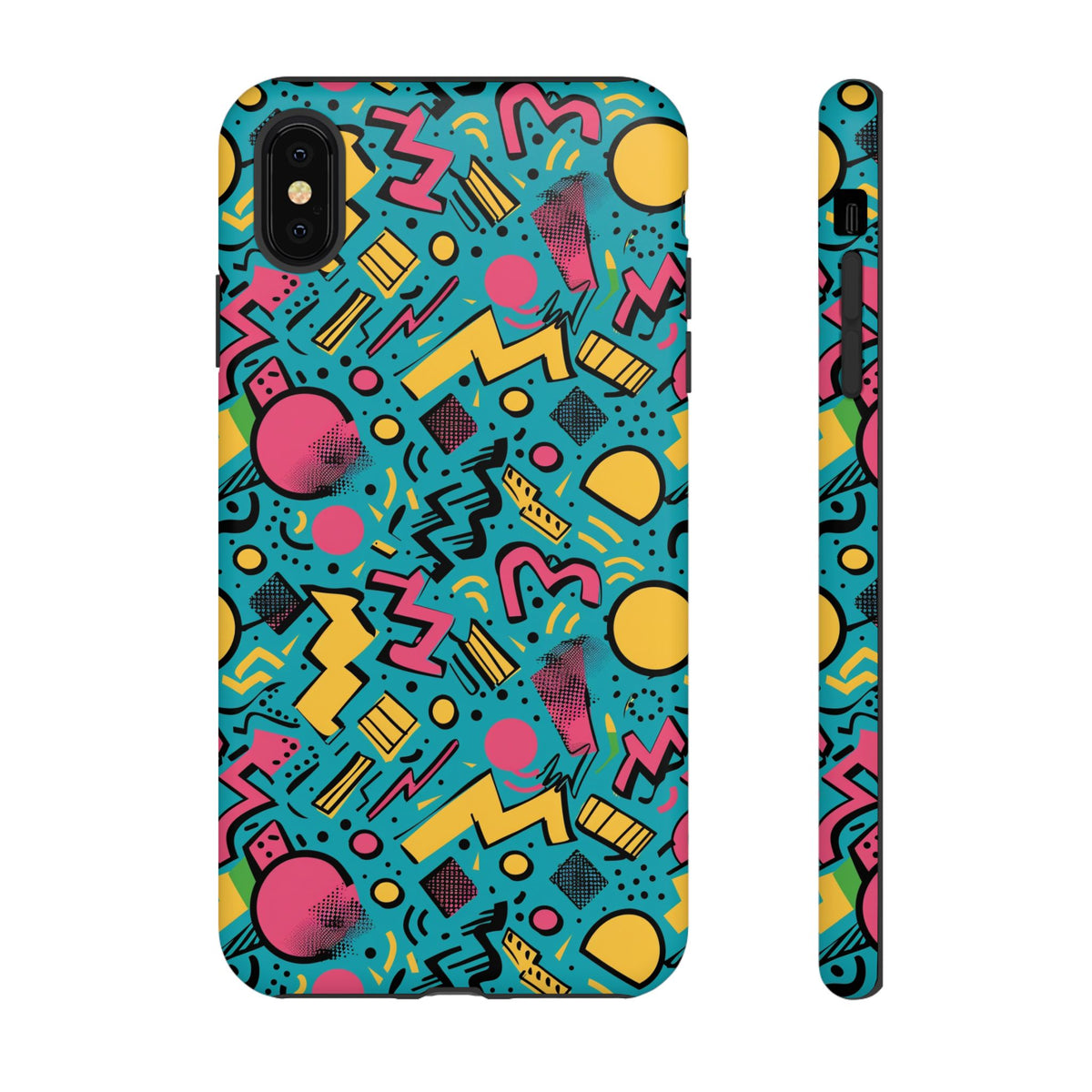 90s Themed Seamless Pattern Phone Case – Embrace Retro Style and Protection 253