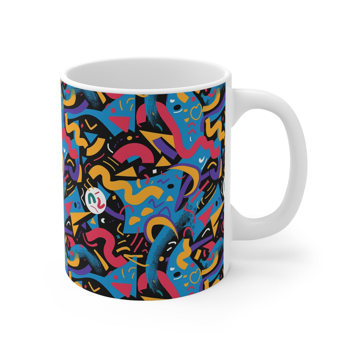 90s Retro Coffee Mug - Full Wrap Design 494