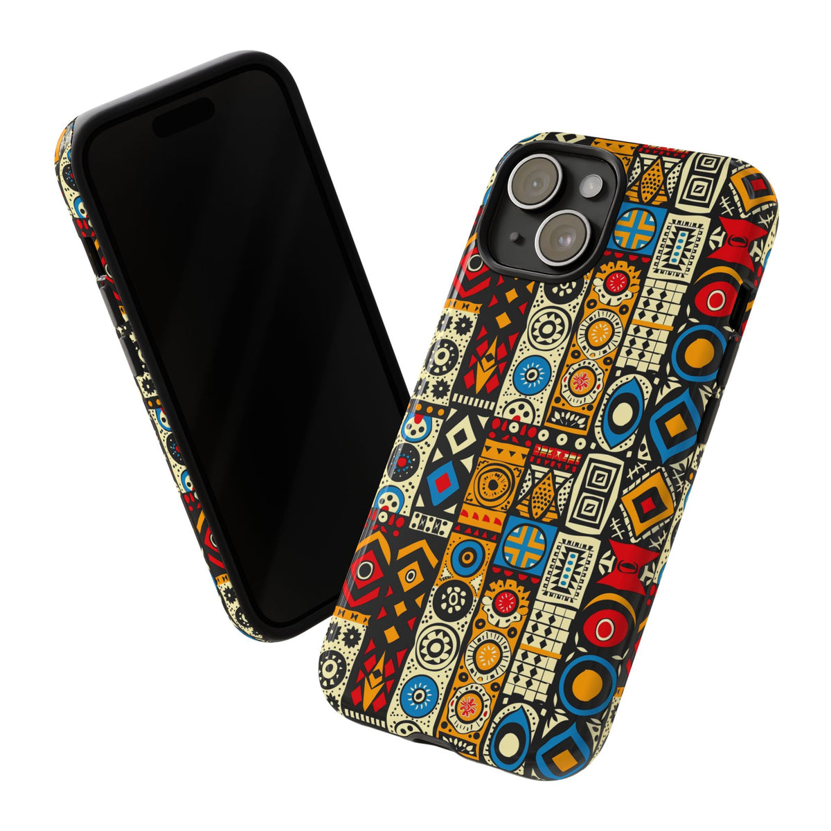 Stylish African Pattern Phone Case – Unique and Vibrant Protection 206