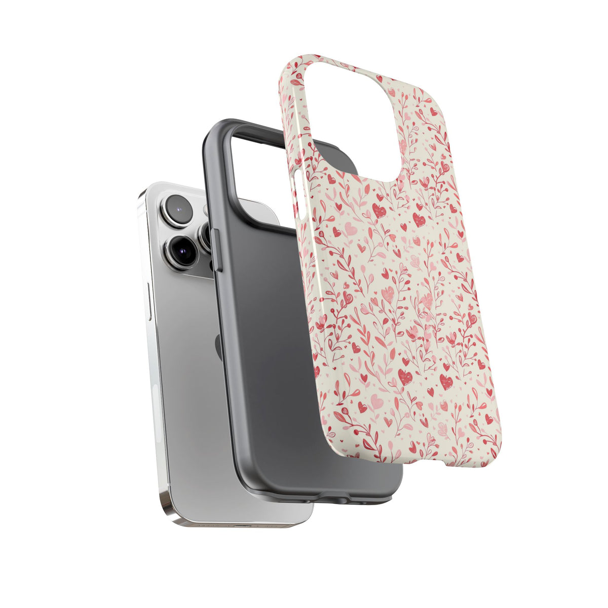 Heart Pattern Phone Case – Stylish & Loving Design for Your Device 823