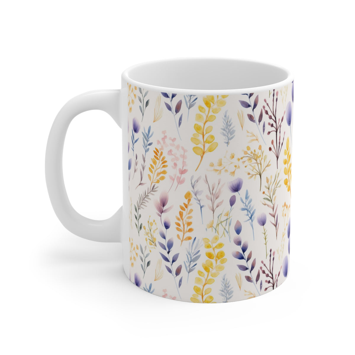 Various Watercolor Design All Over Coffee Mug – Unique Artistic Ceramic Coffee Cup 497