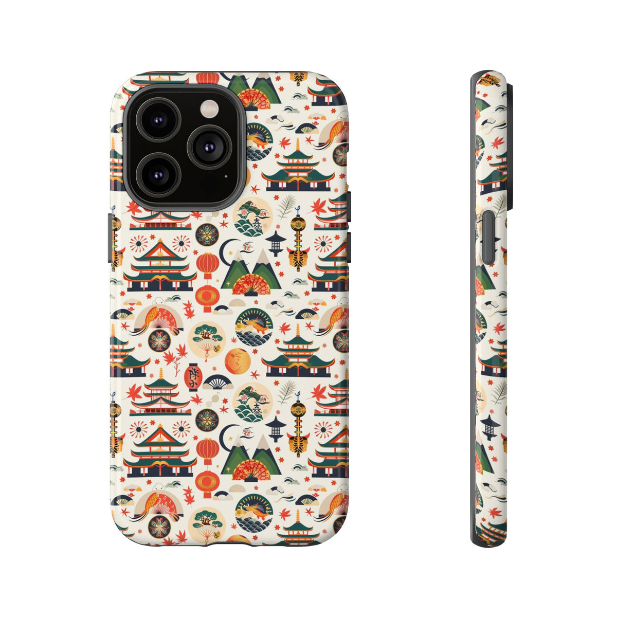 Japanese Pattern Phone Case – Elegant & Timeless Design for Your Phone 068