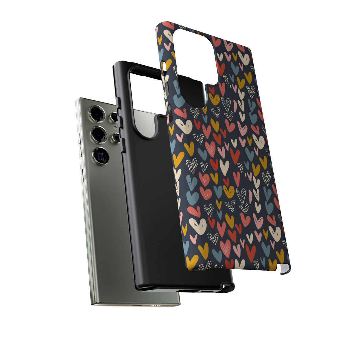 Heart Pattern Phone Case – Stylish & Loving Design for Your Device 816