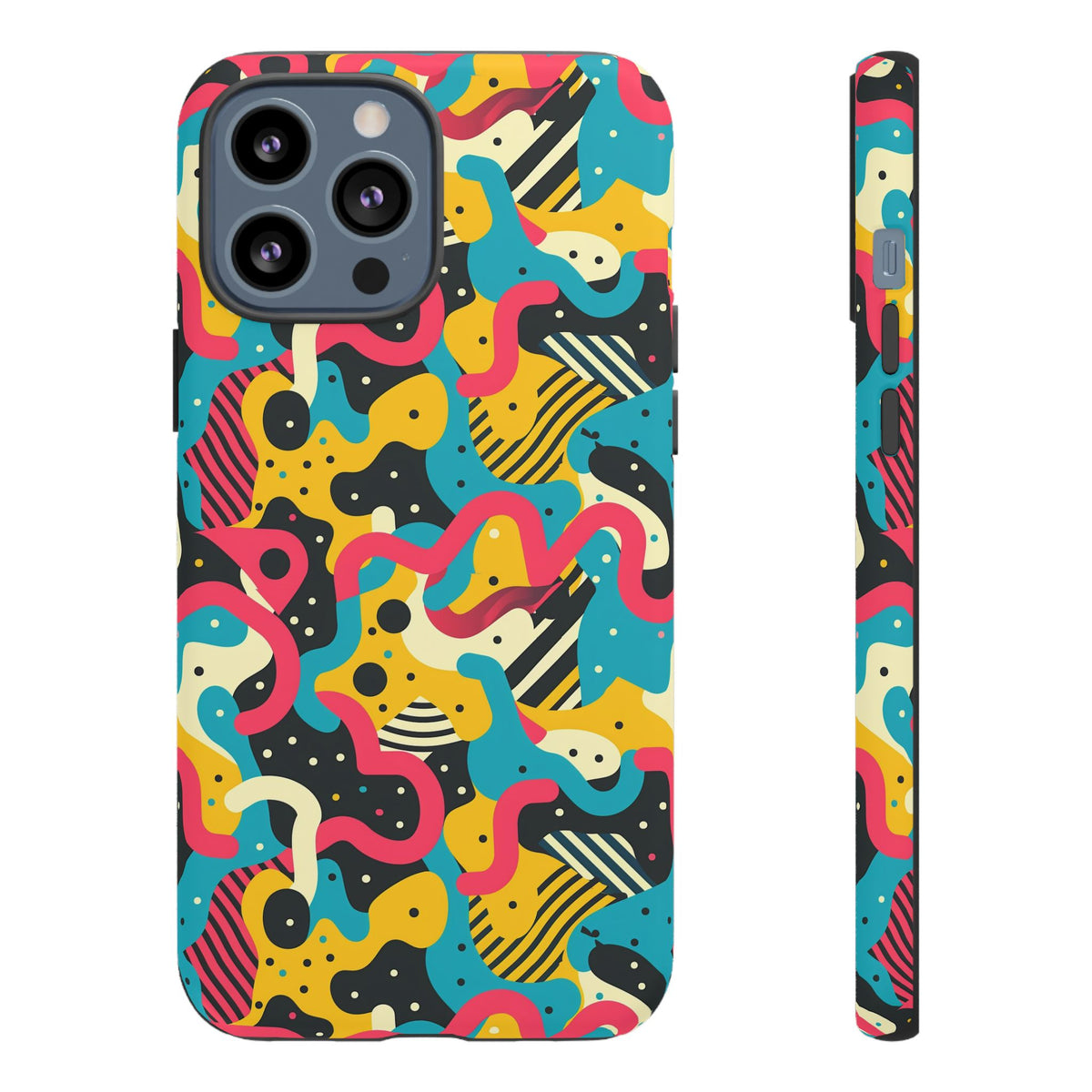 90s Themed Seamless Pattern Phone Case – Embrace Retro Style and Protection 238