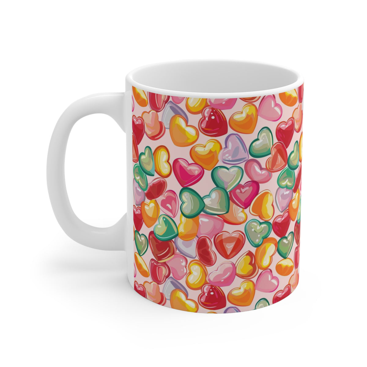 Colorful All-Over Candy Theme Coffee Mug Fun Ceramic Drinkware 104