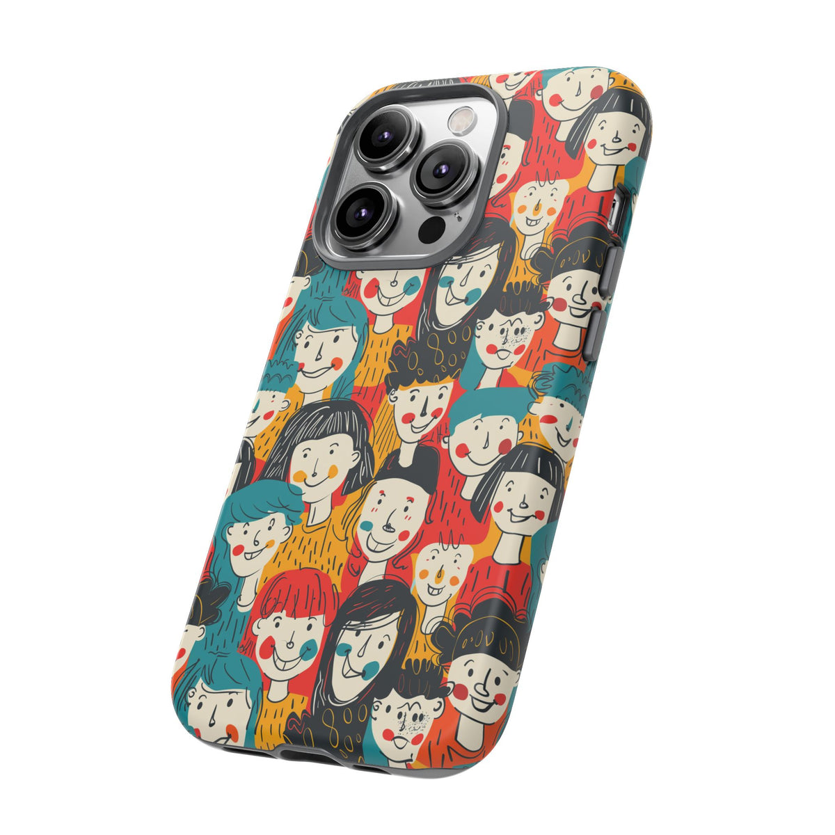 Happy Faces Phone Case – Joyful and Cheerful Design for a Bright Look 3