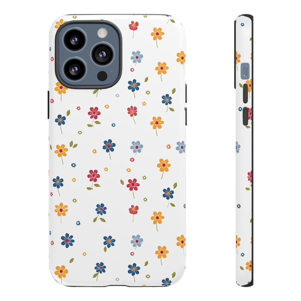 Wild Flowers Garden Stitch Phone Case – Nature-Inspired Floral Design