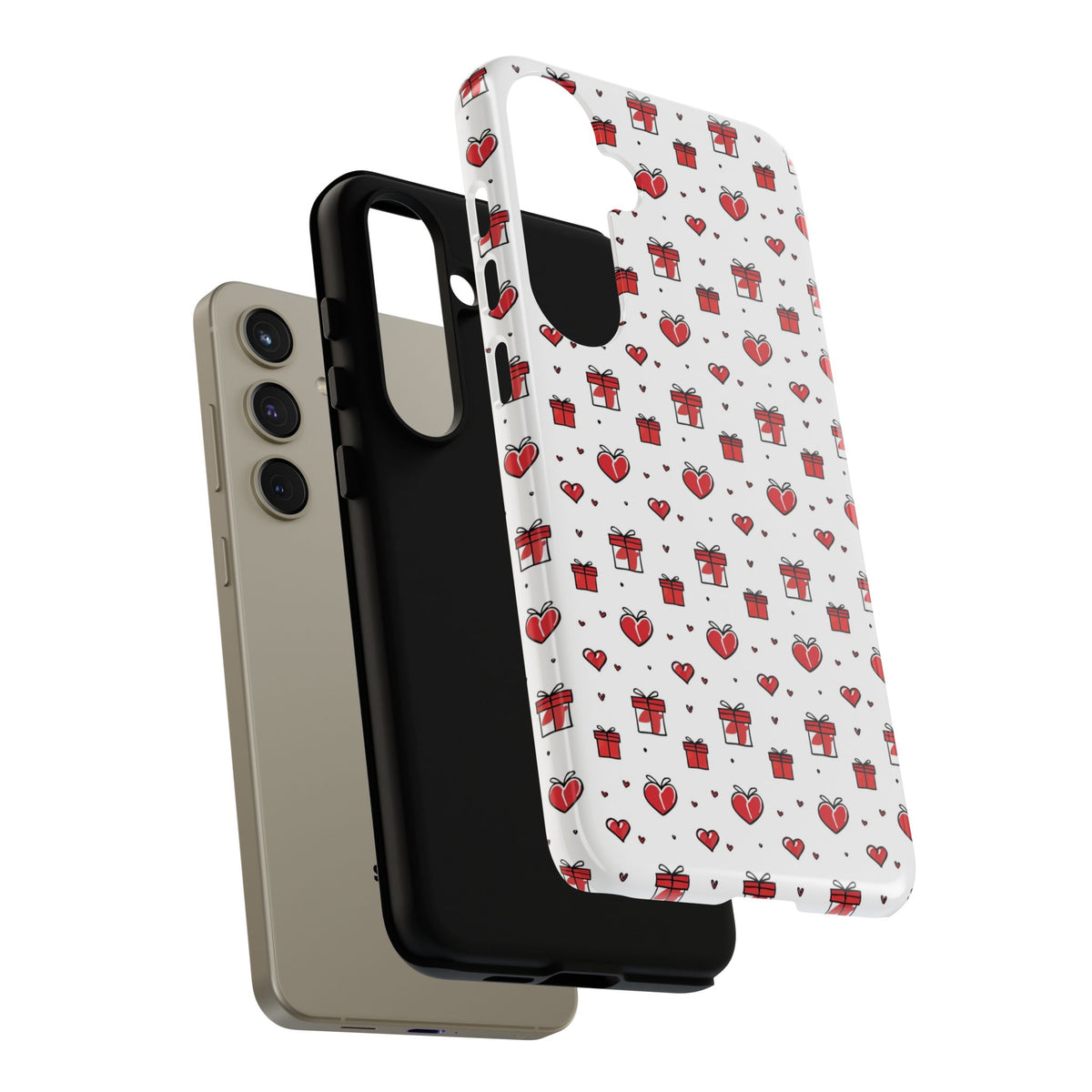 Heart Pattern Phone Case – Stylish & Loving Design for Your Device 234