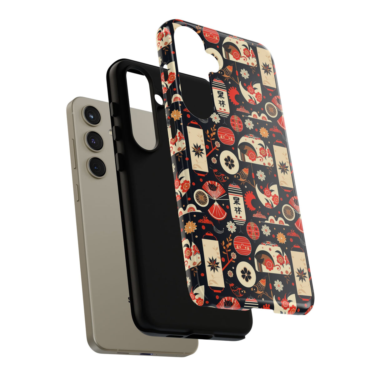 Japanese Pattern Phone Case – Elegant & Timeless Design for Your Phone 069