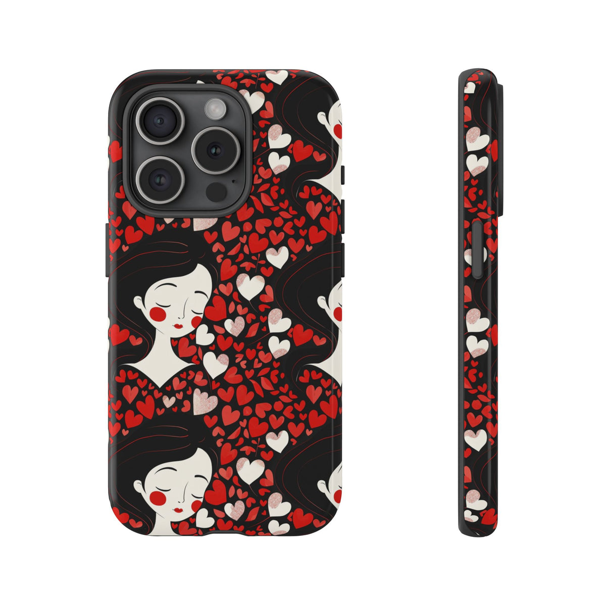 Heart Pattern Phone Case – Stylish & Loving Design for Your Device 232