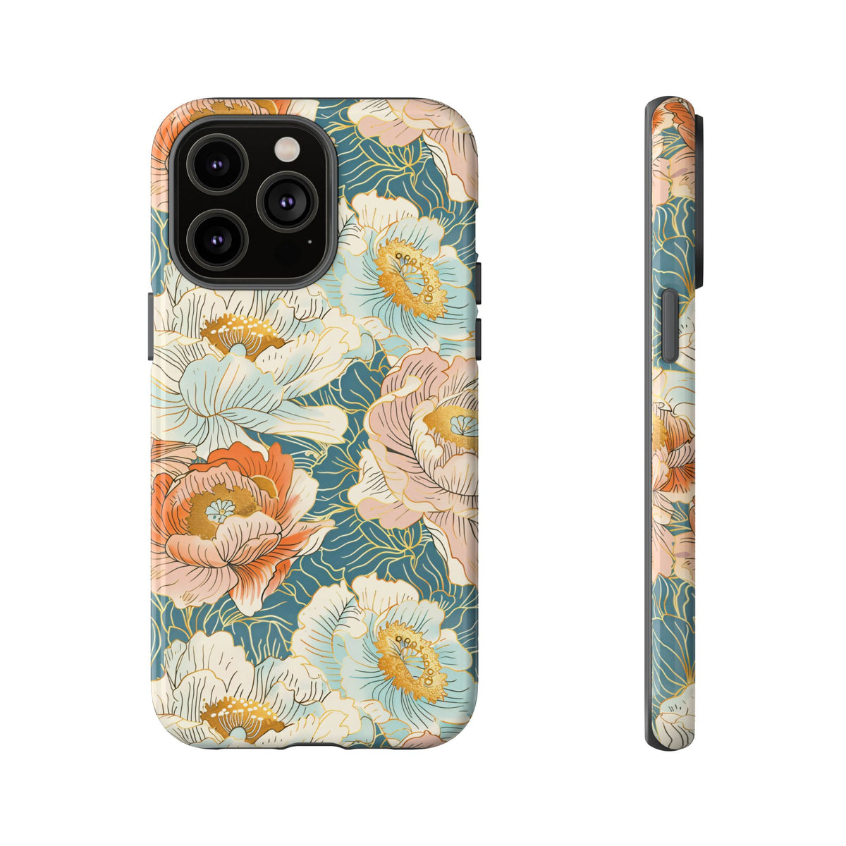 Japanese Blossom Asian Floral Design Phone Case – Elegant Floral Phone Cover 3