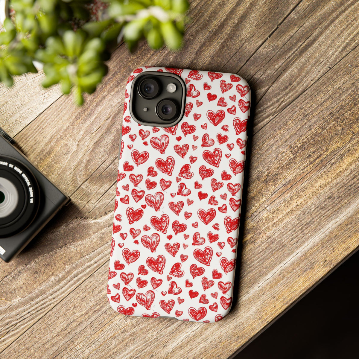 Heart Pattern Phone Case – Stylish & Loving Design for Your Device 814