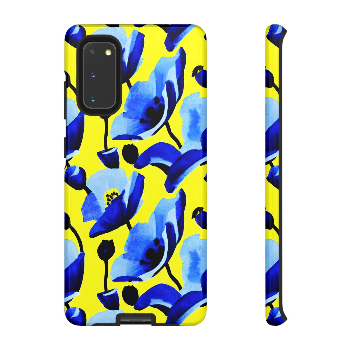 Vibrant Blue Floral Phone Case – A Perfect Fusion of Style and Protection