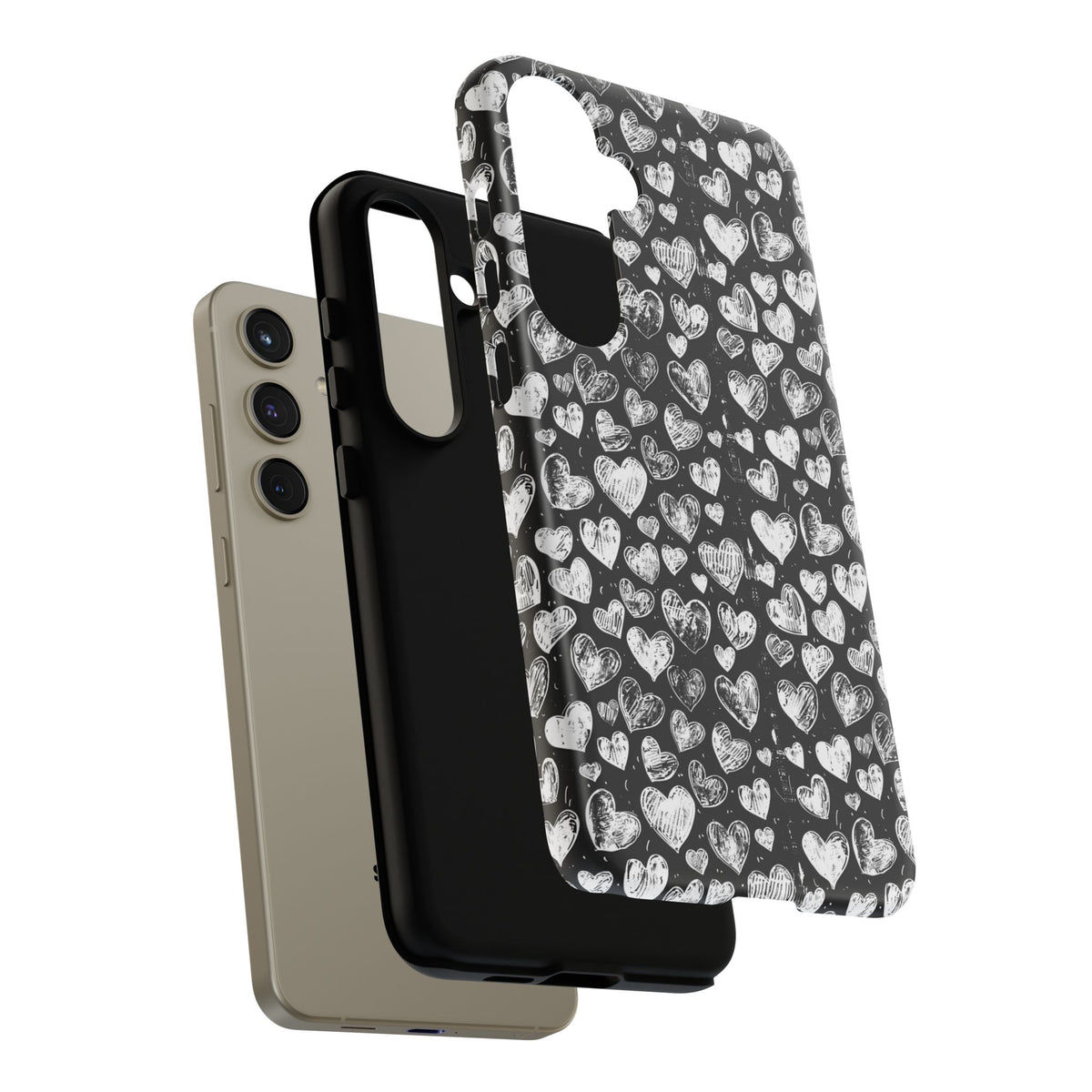 Heart Pattern Phone Case – Stylish & Loving Design for Your Device 815