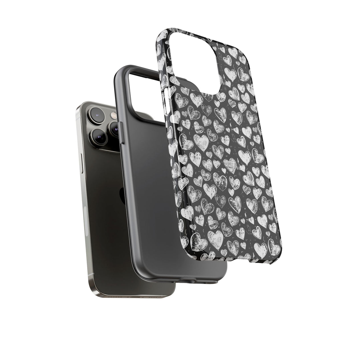 Heart Pattern Phone Case – Stylish & Loving Design for Your Device 815