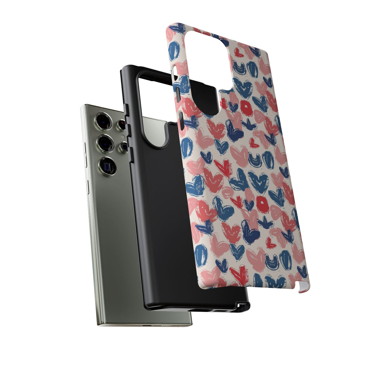 Heart Pattern Phone Case – Stylish & Loving Design for Your Device 354