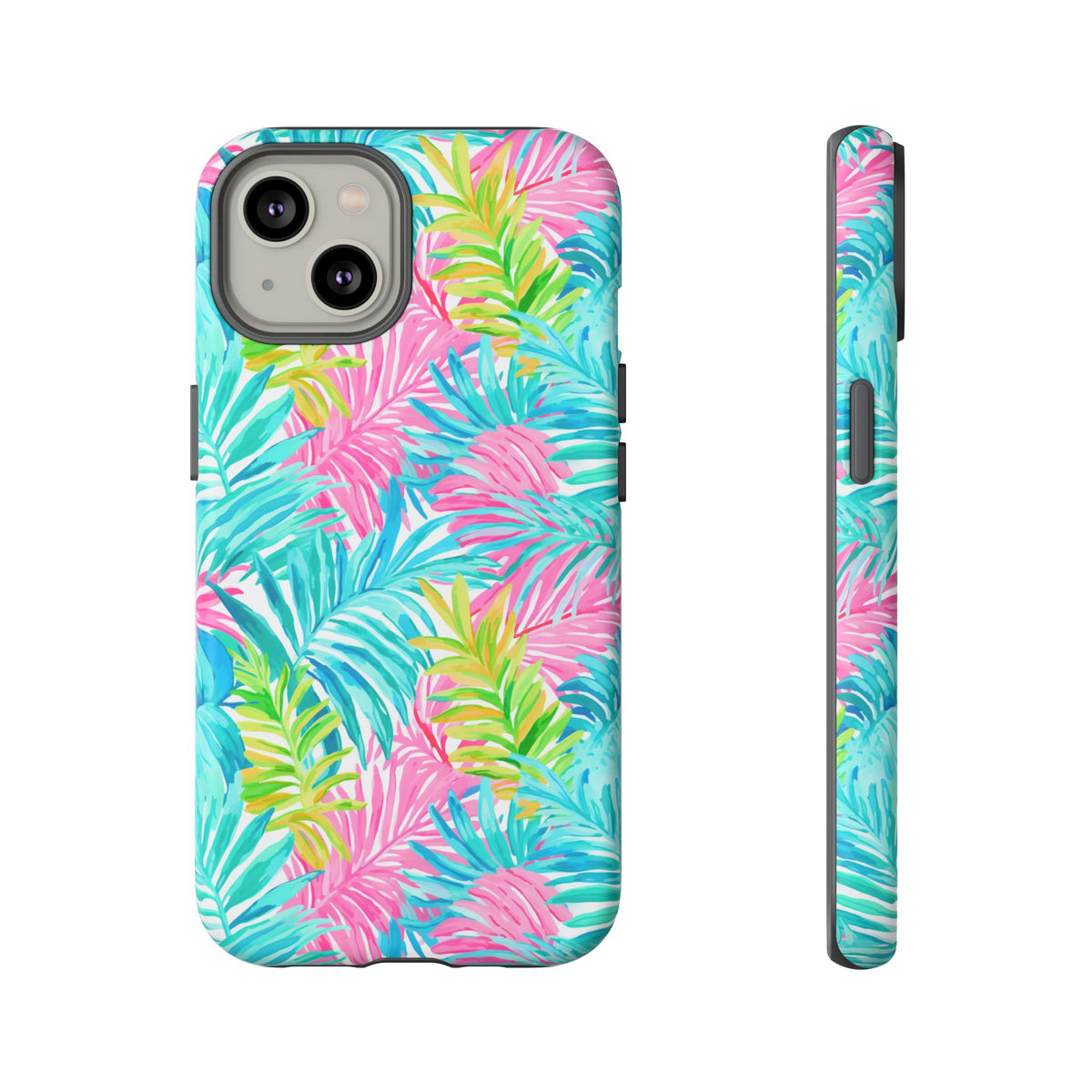 Vibrant Summer Leaves Phone Case – Colorful & Durable Summer Design