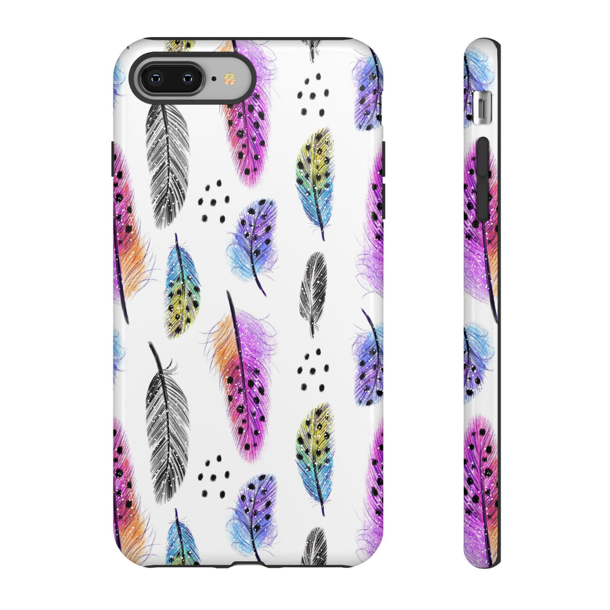 Feather Pattern Phone Case – Elegant & Durable Protection for Your Phone