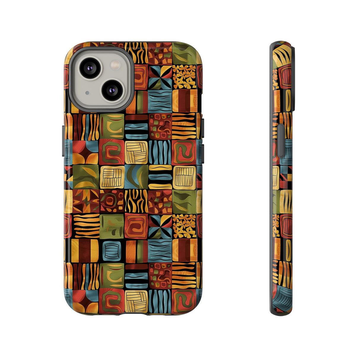 Stylish African Pattern Phone Case – Unique and Vibrant Protection 075