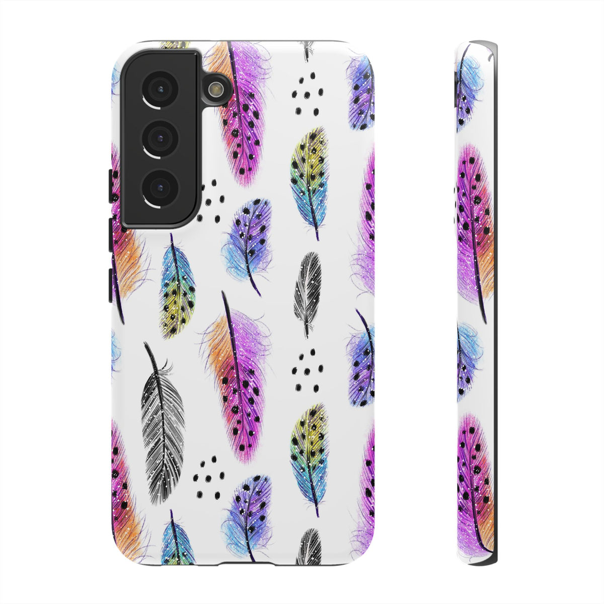 Feather Pattern Phone Case – Elegant & Durable Protection for Your Phone