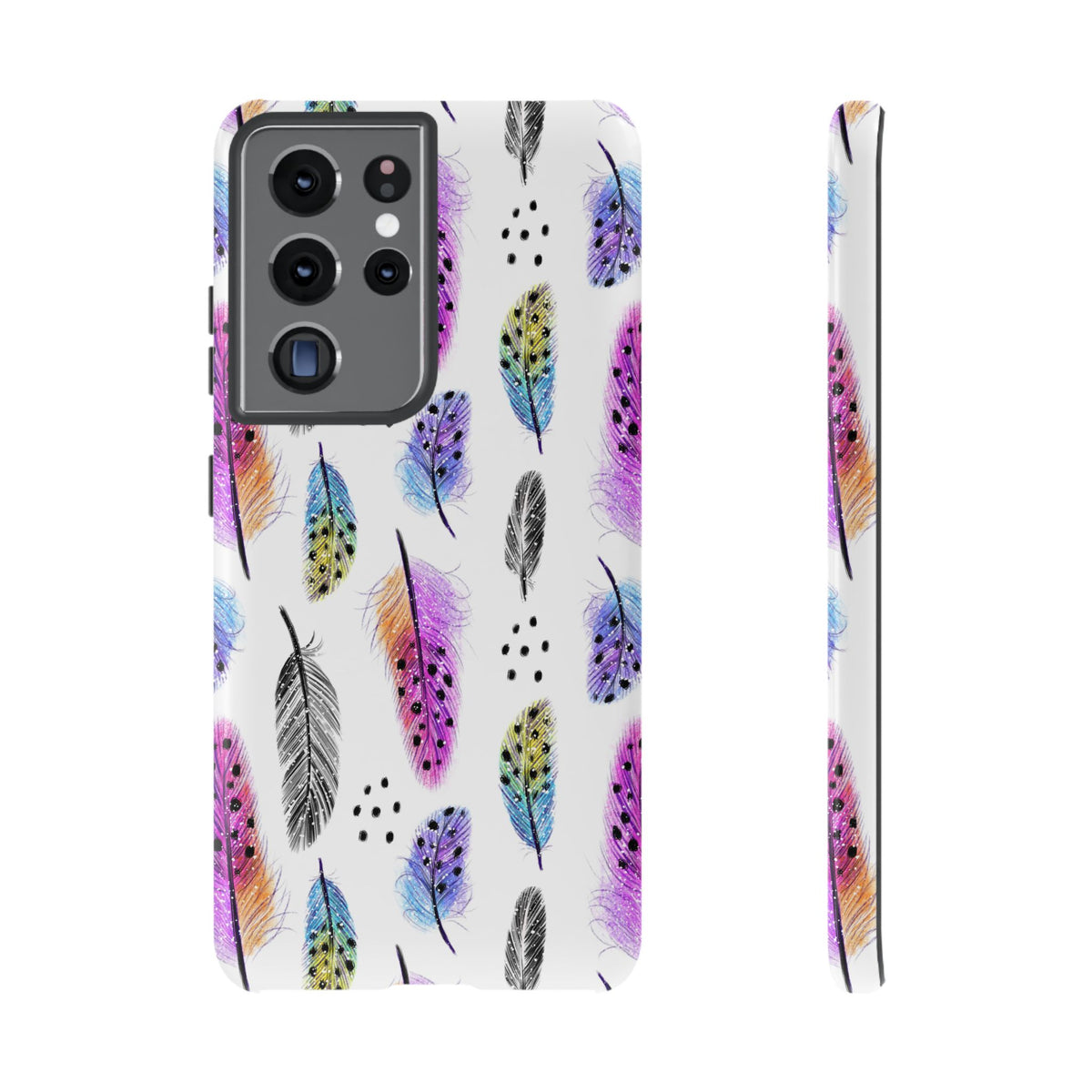 Feather Pattern Phone Case – Elegant & Durable Protection for Your Phone