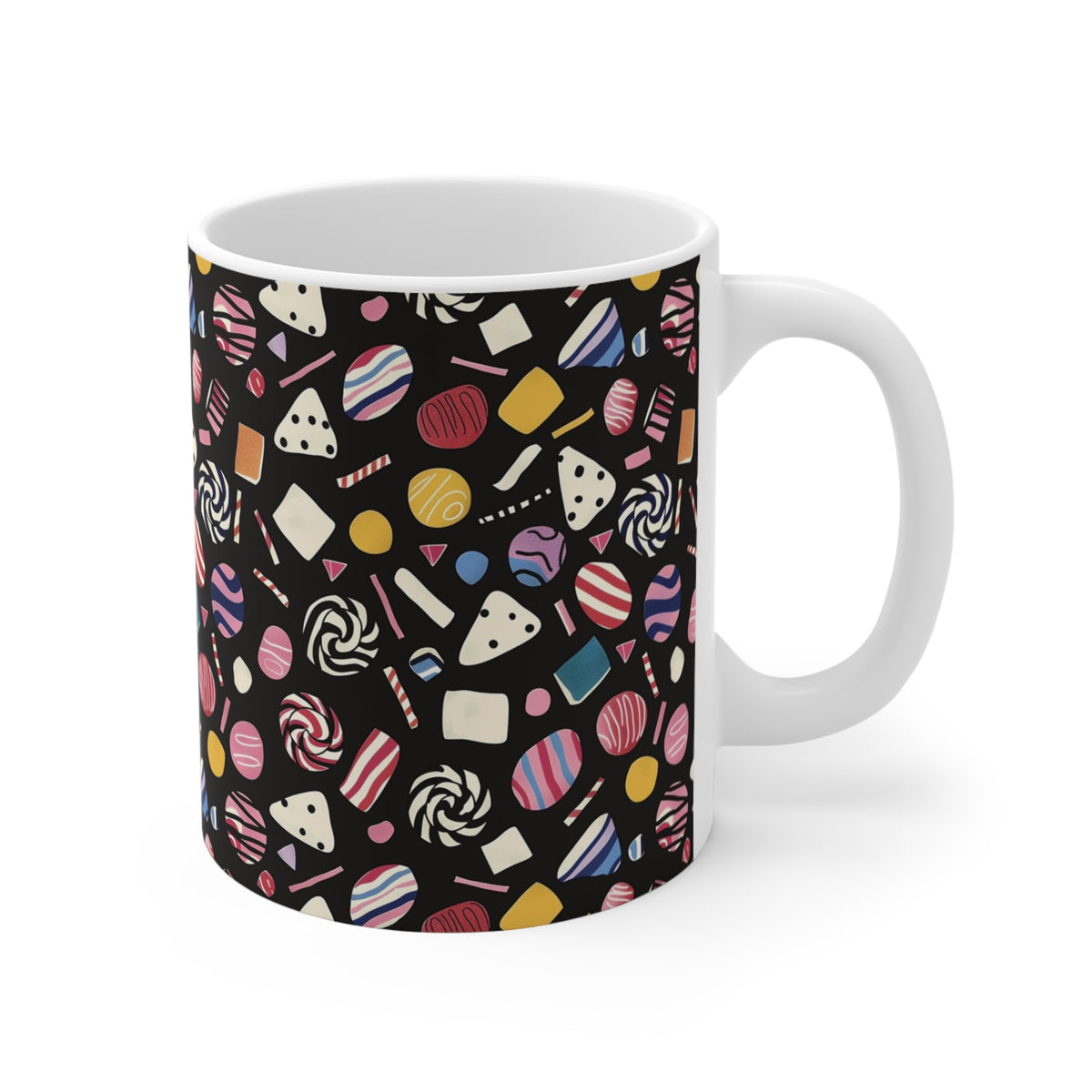 Colorful All-Over Candy Theme Coffee Mug Fun Ceramic Drinkware 251