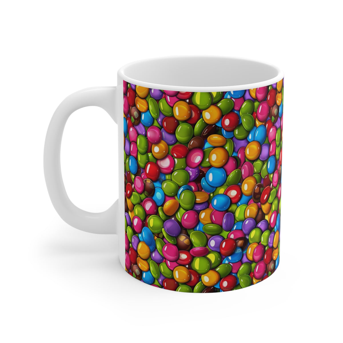 Colorful All-Over Candy Theme Coffee Mug Fun Ceramic Drinkware 359