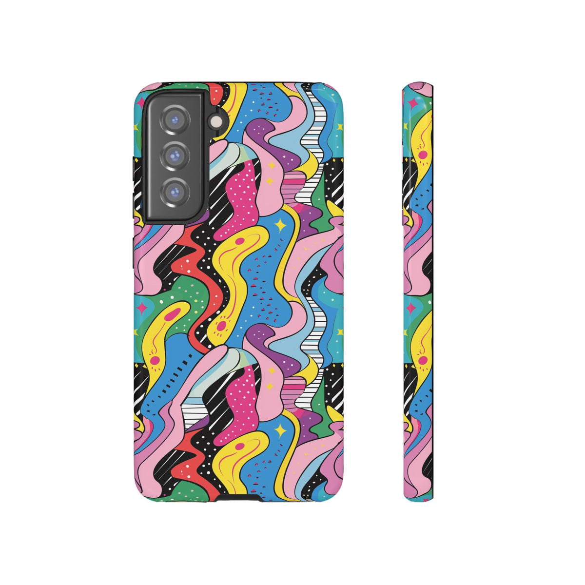 90s Themed Seamless Pattern Phone Case – Embrace Retro Style and Protection 275