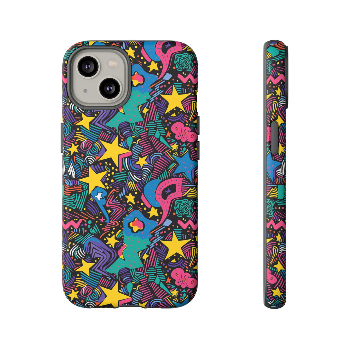 90s Themed Seamless Pattern Phone Case – Embrace Retro Style and Protection 227