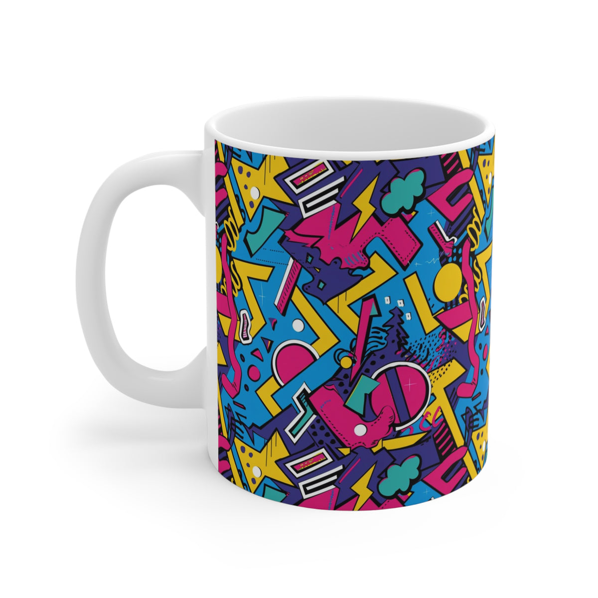 90s Retro Coffee Mug - Full Wrap Design 615