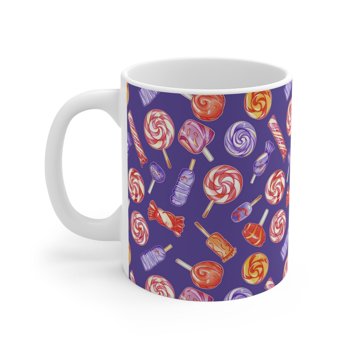 Colorful All-Over Candy Theme Coffee Mug Fun Ceramic Drinkware 008