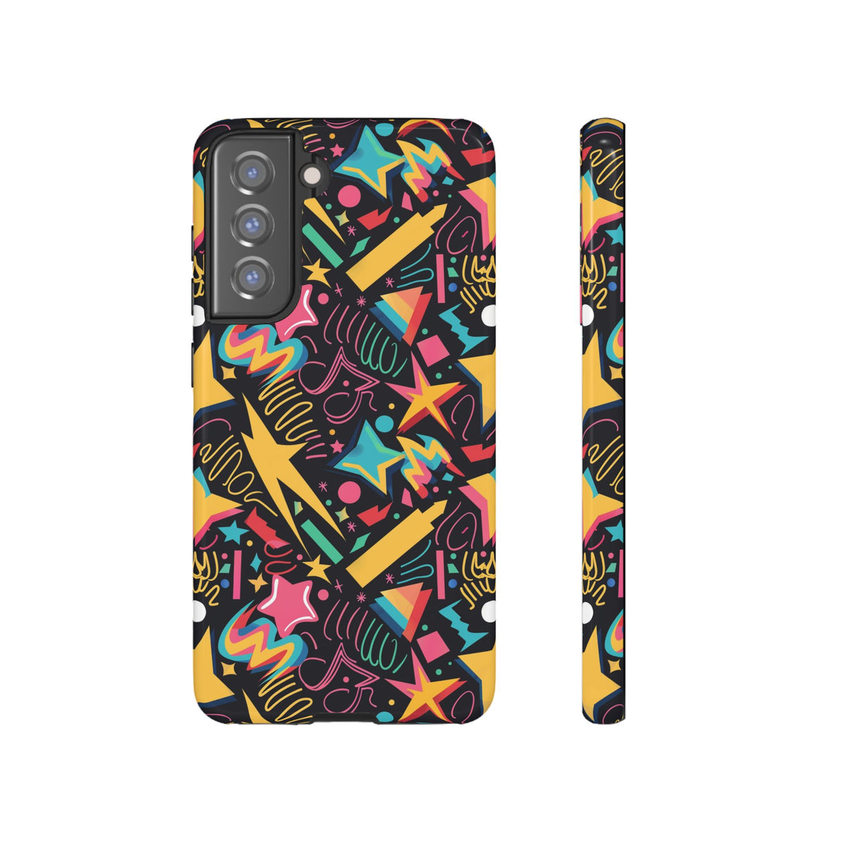 90s Themed Seamless Pattern Phone Case – Embrace Retro Style and Protection 232