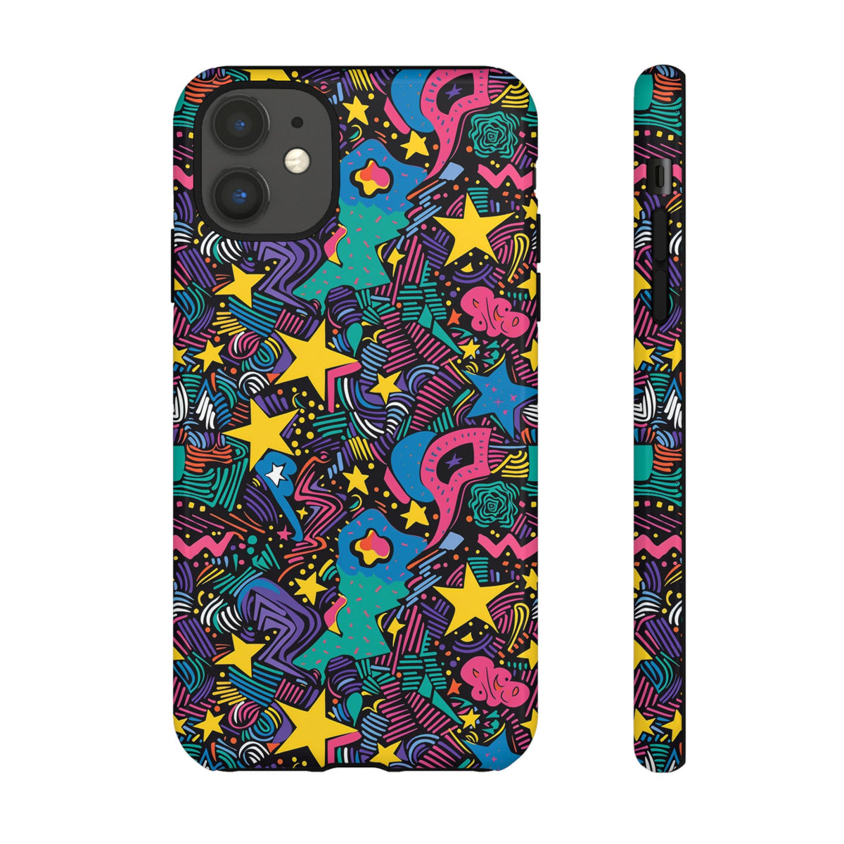 90s Themed Seamless Pattern Phone Case – Embrace Retro Style and Protection 227