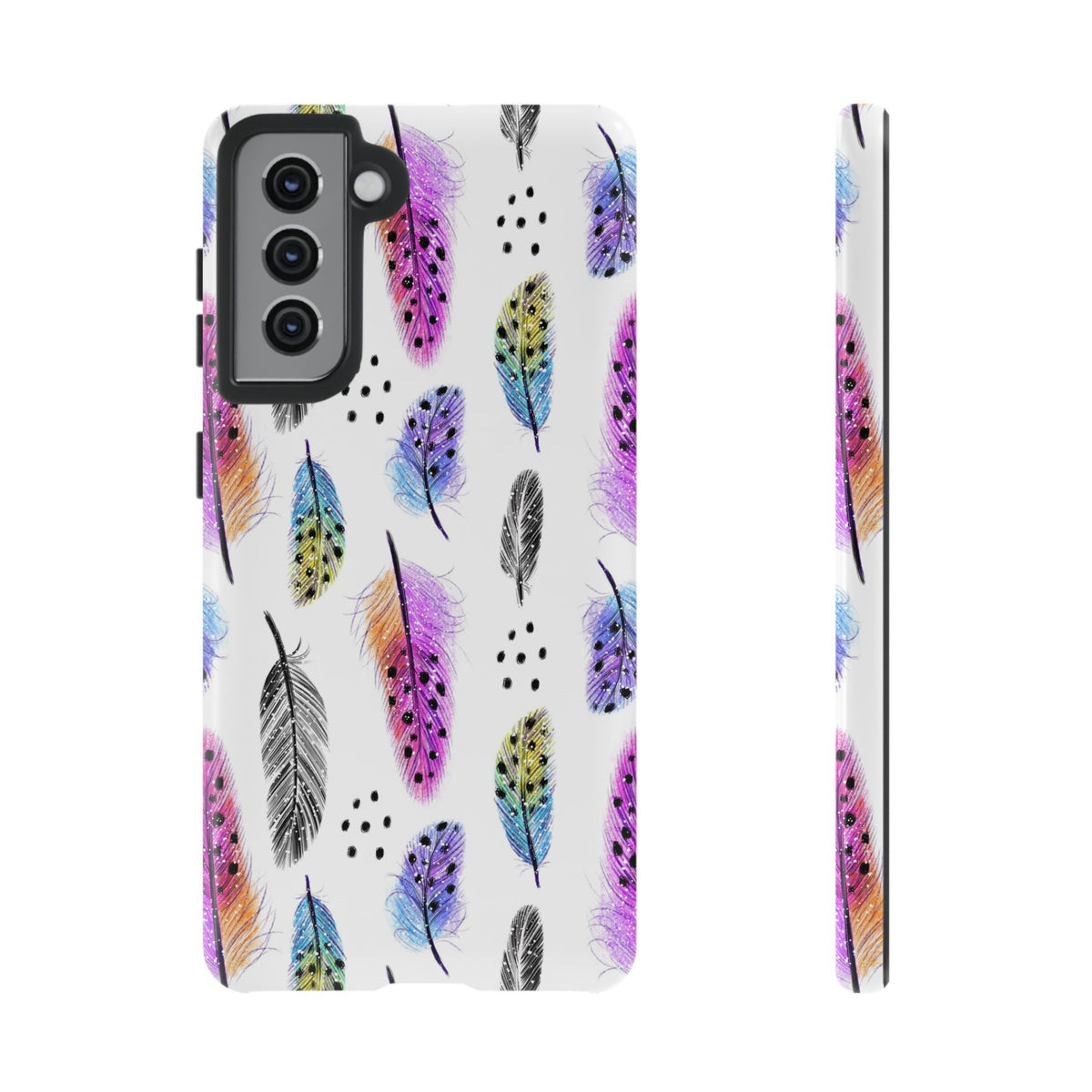 Feather Pattern Phone Case – Elegant & Durable Protection for Your Phone