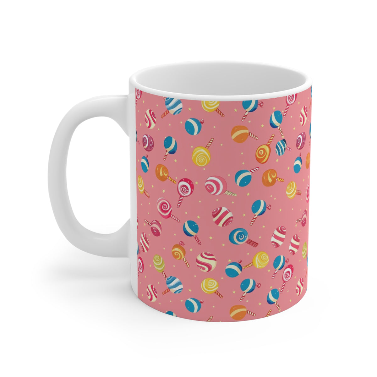 Colorful All-Over Candy Theme Coffee Mug Fun Ceramic Drinkware 202