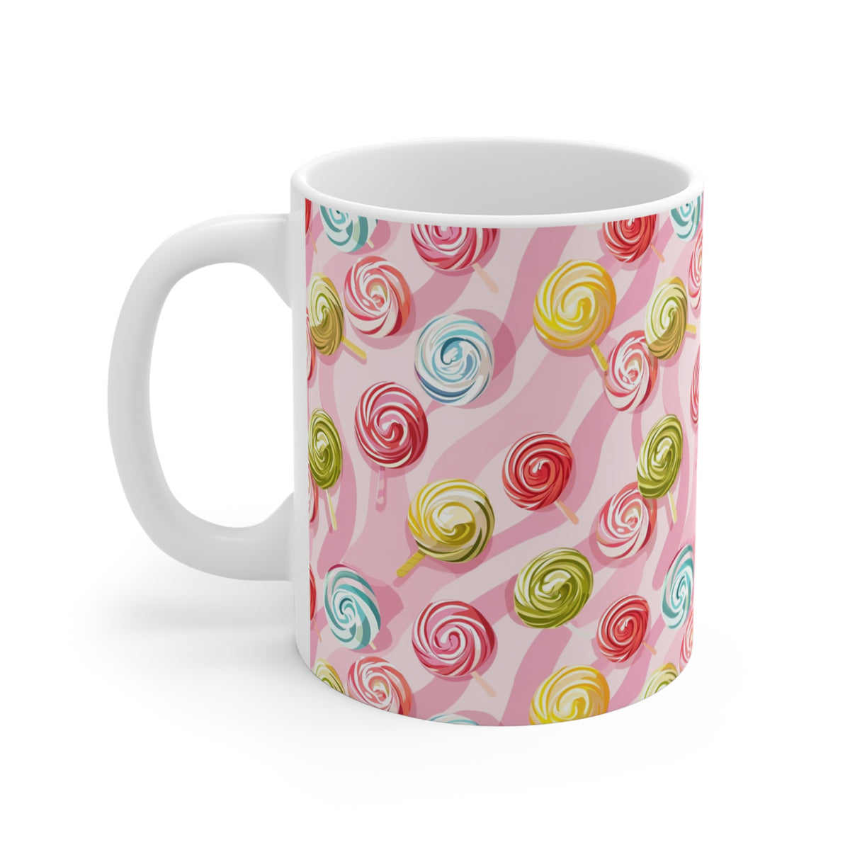 Colorful All-Over Candy Theme Coffee Mug Fun Ceramic Drinkware 332