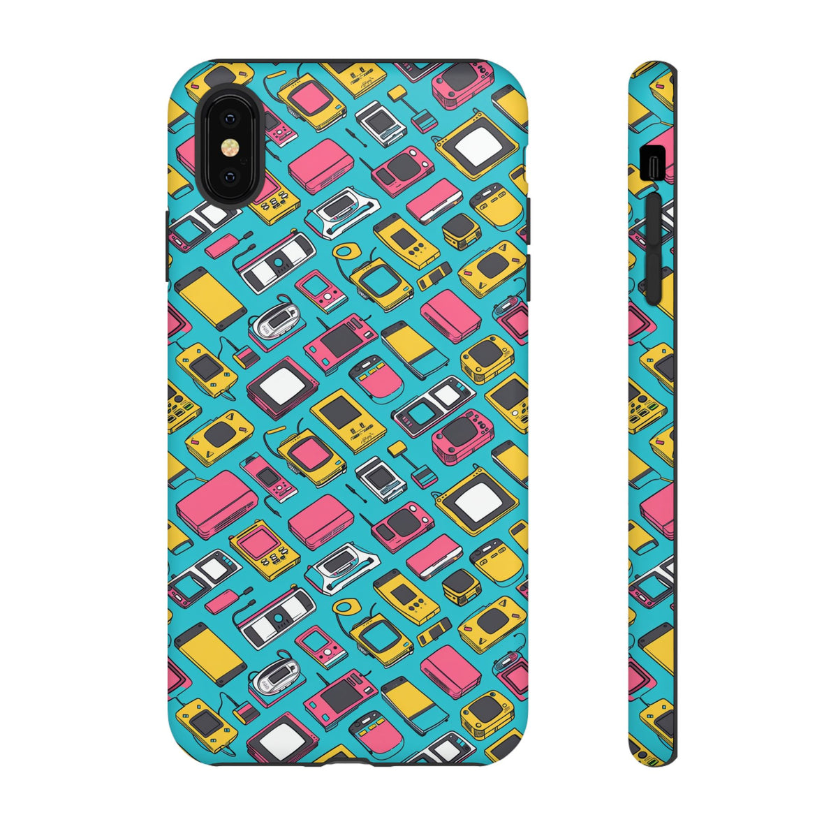 90s Themed Seamless Pattern Phone Case – Embrace Retro Style and Protection 237